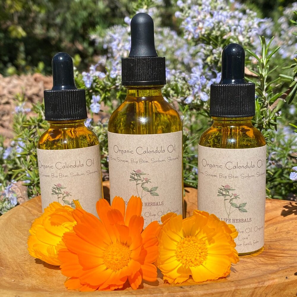Organic Calendula Oil - 2oz. - Natural Skincare - Farm to Skin